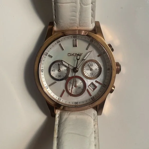 Dkny | Accessories | Dkny Watch With White Leather Band  display picture 1